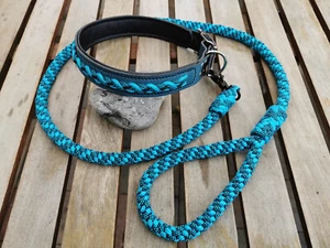 Hunde Halsband und Leine set Leder - Bild 1 von 4