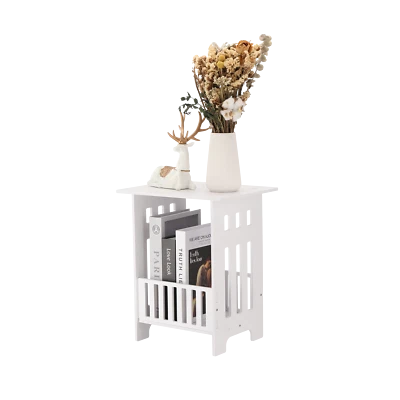 Mesita de noche moderna para mesa de dormitorio mesita de noche blanca mesa simple Foto 1 de 4