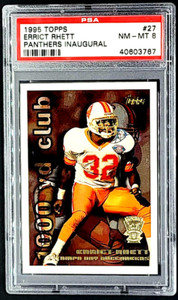 1995 Topps Panthers Inaugural #27 Errict Rhett PSA 8 POP 1 *Highest Graded Card*
