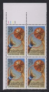 ALLYS STAMPS US Plate Block Scott #2560 29c Basketball [4] MNH F/VF [STK] - Picture 1 of 1
