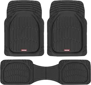Flextough Floor Mats for Cars, Black Deep Dish All-Weather Mats, Waterproof Trim - Picture 1 of 8