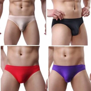 Calzoncillos de bikini transpirables de seda helada sin costuras para hombres de EE. UU. - Imagen 1 de 19