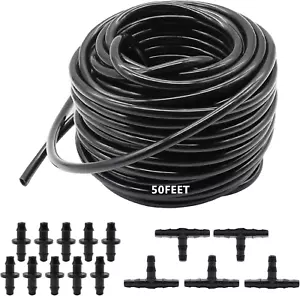 50FT 1/4" Blank Distribution Tubing Drip Irrigation Tubing Drip Irrigation Hose, - Picture 1 of 5