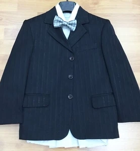 ABITO VESTITO SET GIACCA COMPLETO ELEGANTE CERIMONIA BAMBINO nero 8/9 anni - Foto 1 di 18