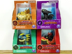 New DreamWorks Dragons MEATLUG TOOTHLESS STORMFLY HOOKFANG with Sign Spin Master - Picture 1 of 8