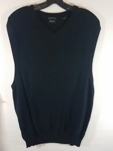 Izod sweater vest mens large black lightweight classic style casual - Picture 1 of 4