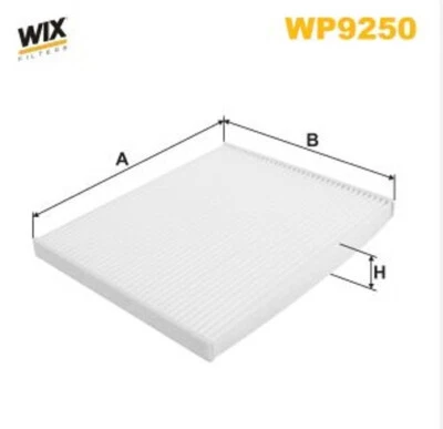 Filtro cabina WIX WP9250 se adapta a Fiat / Citroen / GM / Opel / Peugeot Foto 1 de 4