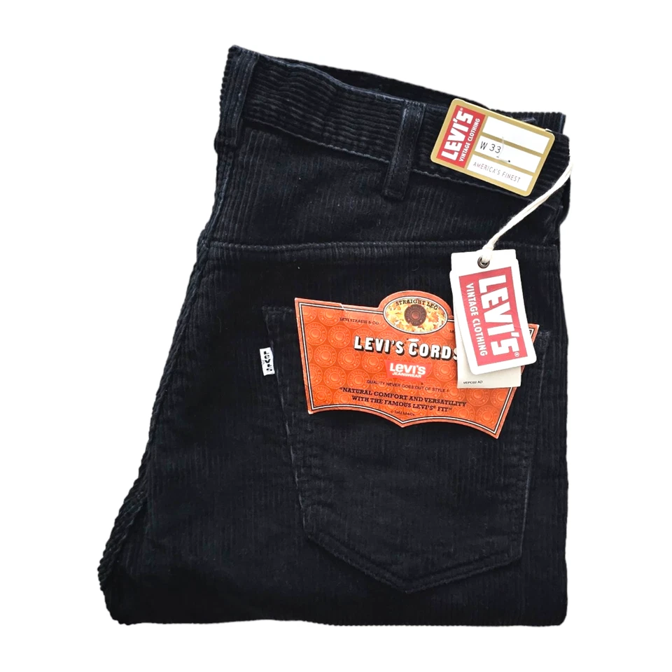Calça de veludo nova com etiquetas LVC Levi's roupas vintage década de 1970 519 repro FW20 - Imagem 1 de 1