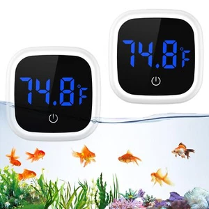Digital Aquarium Thermometer Touch Screen Fish Tank Thermometer Stickon Fish Tan - Picture 1 of 9