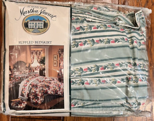 VTG New Martha Stewart King Ruffled Bedskirt Carlyle Original Package 1980s USA!