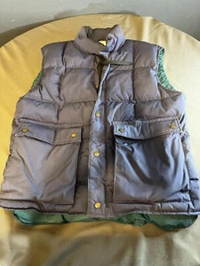 Mens Medium Vtg 90's Eddie Bauer Blue Goose Down Puffer Vest Jacket US-Made - Picture 1 of 9
