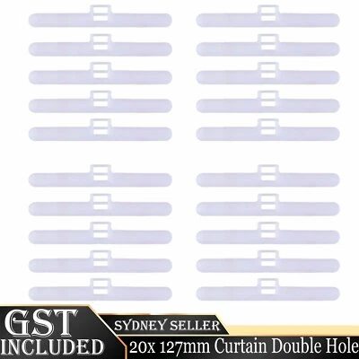 20X Vertical Blind Clips Top Hangers To Fit 127mm Slats Double Slot Type Part - image 1 of 4