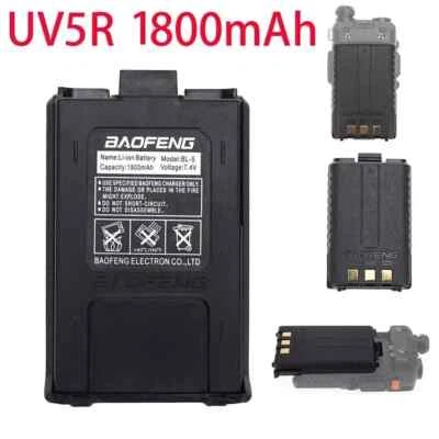 Original BaoFeng UV-5R Two-way Radio Battery1800 mAh UV-5R+ UV-5RA UV-5RE BF-F8 - Image 1 of 4