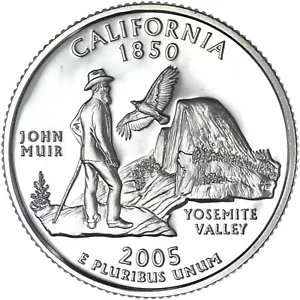 2005 S California State Quarter Gem PROOF Deep Cameo CN-Clad Coin - Picture 1 of 4