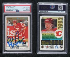 1991-92 O-Pee-Chee Premier Al MacInnis #81 PSA/DNA Certified Encased Auto HOF