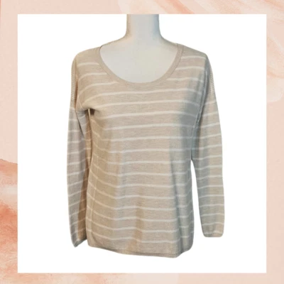 SOFT Joie Beige & White Striped Light Knit Sweater Size XS - Image 1 of 3