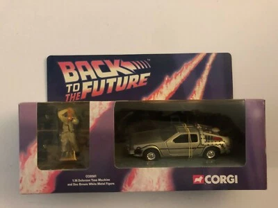 Corgi Die Cast Back to the Future Delorean Time Machine & Doc Brown Figure MIB - Image 1 of 2