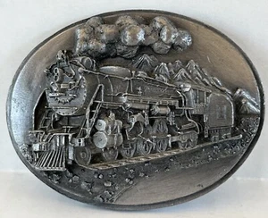 Vintage Belt Buckle Train Locomotive Railroad Siskiyou Buckle Co 1988 - Picture 1 of 6