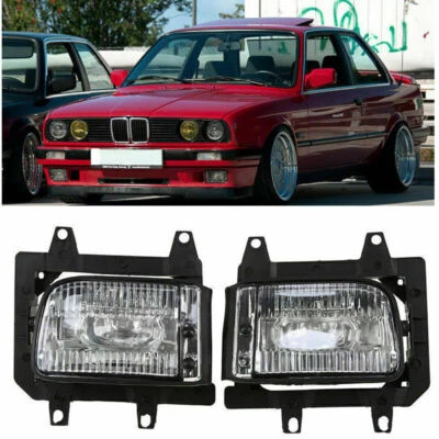 Luz antiniebla de conducción del parachoques delantero para BMW E30 318i 318is 325i 85-93 lente transparente CAO Foto 1 de 4