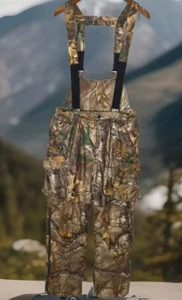 Cabela's Dry Plus Insulated Hunting Bibs Scent-Lok Silent Suede Rain Mens 34 M - Picture 1 of 13