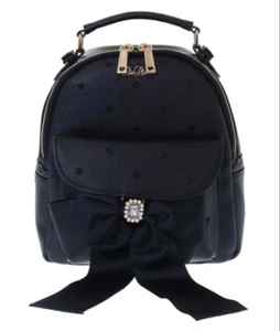 Liz Lisa Long Ribbon Backpack Rucksack Bag Black Sweet Lolita Kawaii Japan - Picture 1 of 5