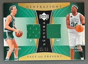 PAUL PIERCE / LARRY BIRD 2006-07 UD Trilogy Dual Jersey 20/50 - Picture 1 of 2