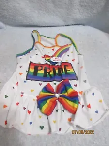 Dog Pride Outfit With Bow Size Medium See Pics & Enlarge For Measurements New - Picture 1 of 3