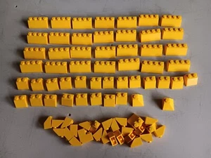 LEGO GROSSPACKUNG 78 GELBE DACHSCHRÄGEN 45° 2X1 2X2 2X4 - Bild 1 von 1