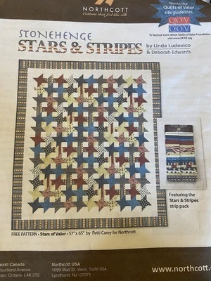 Kit trapunta Stonehenge stelle e strisce di Northcott 57 x 65 - Immagine 1 di 3