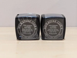 (2) Signature Club A Rapid Transport C Infused Nachtcreme 1,7 Oz. VERSIEGELT NEU - Bild 1 von 2
