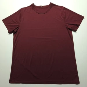 Lululemon Mens Shirt Medium Burgundy Red Gym Tee Workout Athletic Performance M - Picture 1 of 13