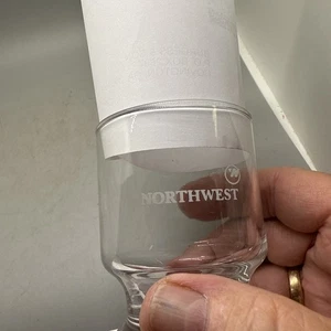 Northwest Airlines Shot Glasses ~ 2.5oz Whiskey Jiggers - Picture 1 of 6