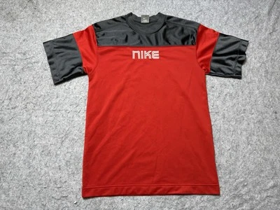 Vintage Nike Shirt Youth Boys Large Red Gray Performance Gym Running Silver Tag - Image 1 of 4
