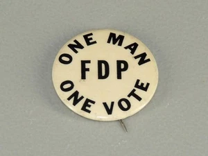 Mississippi Freedom Democratic Party FDP One Man One Vote Cause Pinback Button - Picture 1 of 2
