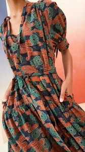 Ulla Johnson "Selena" Cover Up In Forrest size S/UK8 - Picture 1 of 17