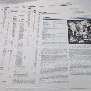 (8) TSR Advanced D&D 2nd Edition Monstrous Compendium Fiend Sheets - Bild 1 von 19