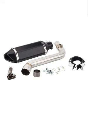 For Suzuki DR650 DR650S DR650SE 96-24 Exhaust Mid Link Pipe Black Muffler Pipe - Image 1 of 4