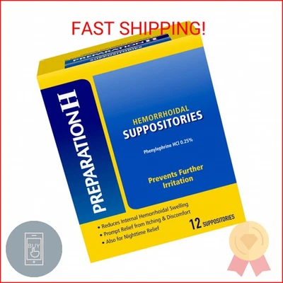 准备 H 痔疮补充剂用于瘙痒和不舒服缓解 - 12 Co — 第 1/2 张图片