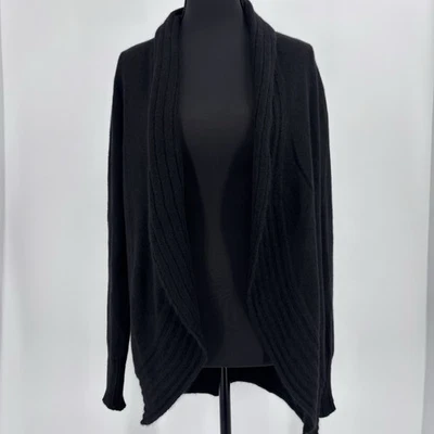 Cárdigan abierto Isaac Mizrahi Live Cashmere suéter talla L cuello chal magenta Foto 1 de 4