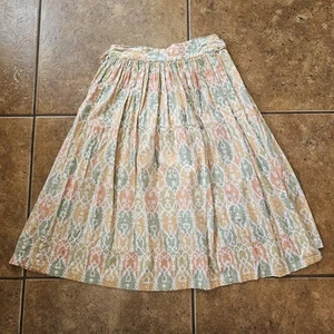 Vintage 50s Wrap Skirt Charm Of Hollywood Geometric Midi Multicolor Housewife - Picture 1 of 8