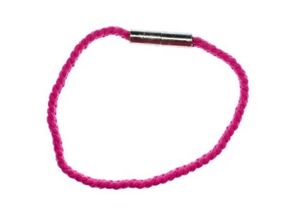 Armband geflochten Miniblings Flechtarmband Kordelarmband pink Magnetverschluss - Bild 1 von 4