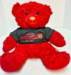 Build A Bear Red Rose Plush Teddy Bear Great Condition - Picture 1 of 9