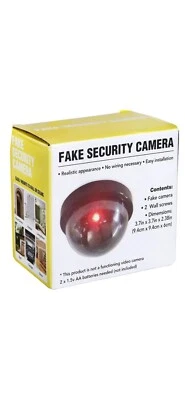 Fake Security Camera, 3.7 x 3.7 x 2.38 in. Dummy Camera To Deter Criminal Acts - Image 1 of 4