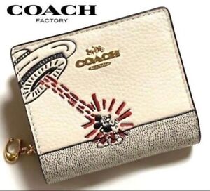 Coach folding wallet Disney Keith Hilling Limited collaboration White red Japan