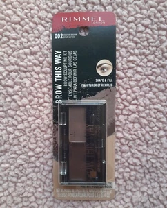 Kit de escultura de cejas RIMMEL London Brow This Way - MARRÓN MEDIO 002 ¡Nuevo!! - Imagen 1 de 2