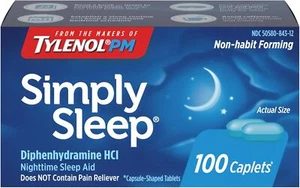 Fast Acting Sleeping Pills Restful Night Non Habit Forming Active Ingredients - Picture 1 of 4