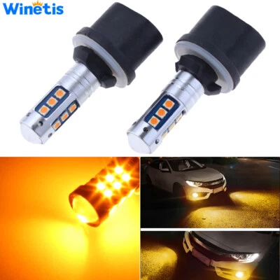 2Pcs 880 899 3000K Amber Yellow LED Bulb SMD 3030 Fog Driving Light Super Bright - Image 1 of 4