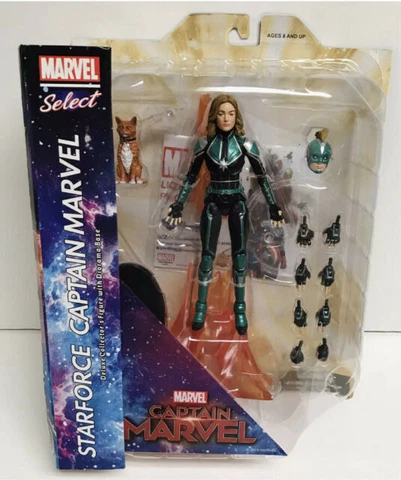Marvel Select Captain Marvel (Starforce Costume) MCU Movie - NEW Sealed Cover