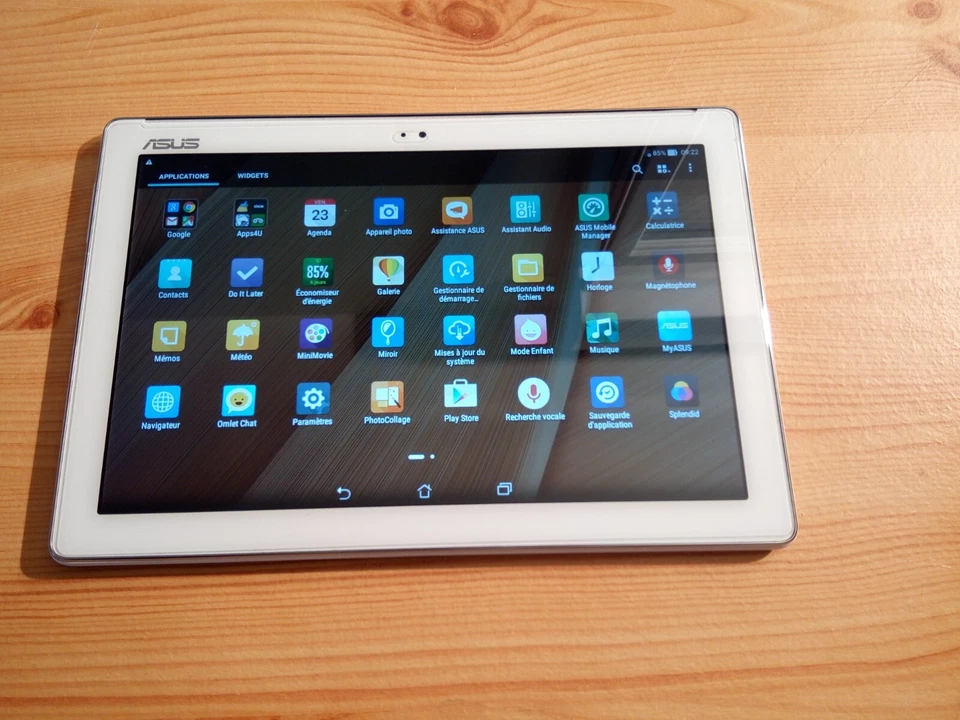 Tablette ASUS ZenPad P00C de 16Go + mémoire 8Go - Blanc/ WiFi/ TBE - Photo 1/4