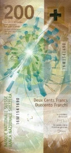 SWITZERLAND 200 FRANCS 2018 (2016) P-78 UNC - Picture 1 of 4